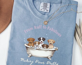 Dog Grooming Shirt, Dog Groomer Work Shirt, Comfort Colors® Pet Groomer Funny T-Shirt, Gift For Dog Salon Groomer, Pet Stylist Tee Gift