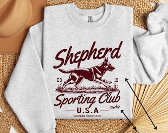 Sudadera de pastor alemán, suéter vintage de pastor alemán personalizado, regalo para mamá de perro GSD, regalos para dueños de perros pastores