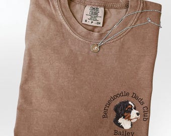 Bernedoodle Dad Comfort Colors Shirt, Berne Doodle Dads Club Tshirt, Custom Gift For Doodle Dog Dad, Doodle Father Dog Lover Gift Tee