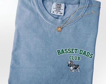 Basset Hound Dad Comfort Colors Shirt, Basset Hound Dads Club Tshirt, Custom Gift For Basset Dog Dad, Hush Puppies Father Dog Lover Gift Tee