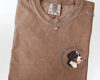 Bernedoodle Dad Comfort Colors Shirt, Berne Doodle Dads Club Tshirt, Custom Gift For Doodle Dog Dad, Doodle Father Dog Lover Gift Tee