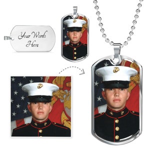 Personalized Military Pendant With Own Picture And Your Own Words