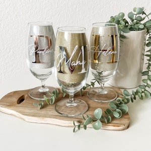 Bierglas | Glas | personalisiert | Initialen | Name | individuell | Geschenkidee Männer / Frauen | Geschenk | Geburtstag | Einzug | Vatertag
