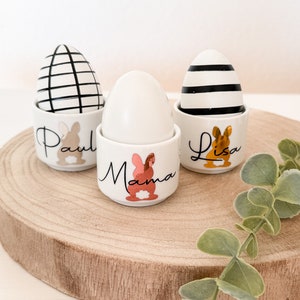 Eggcup personalized Initials Name individual Gift idea men / women Gift birthday moving in Easter image 1