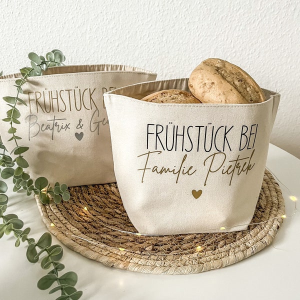 Brotkorb | Brötchentasche | Canvas | Tasche | Name | personalisiert | Geschenkidee | Geschenk | Einzug | Camper | Camping