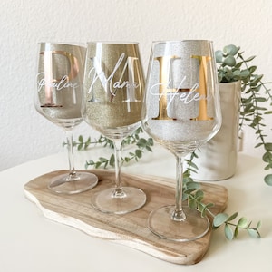 Weinglas | Glas | personalisiert | Name | Geschenkidee Männer / Frauen | Geschenk | Geburtstag | Einzug | Muttertag | JGA | beklebt