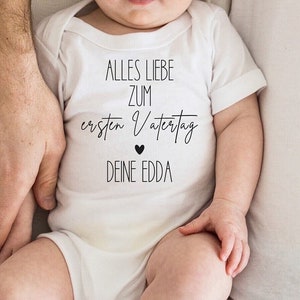 Baby bodysuit or iron-on image | with name | first Father's Day | Mother's Day | child | personalized | gift idea