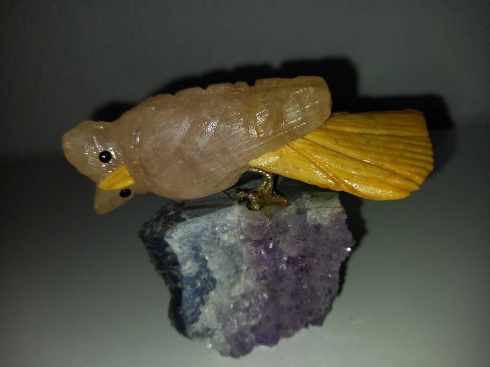 Hiboux en Quartz Rose