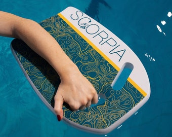 Premium Foam Kickboard for Swimmers - Green Earth Style (Scorpia Terra) Great for Competitive Swimming
