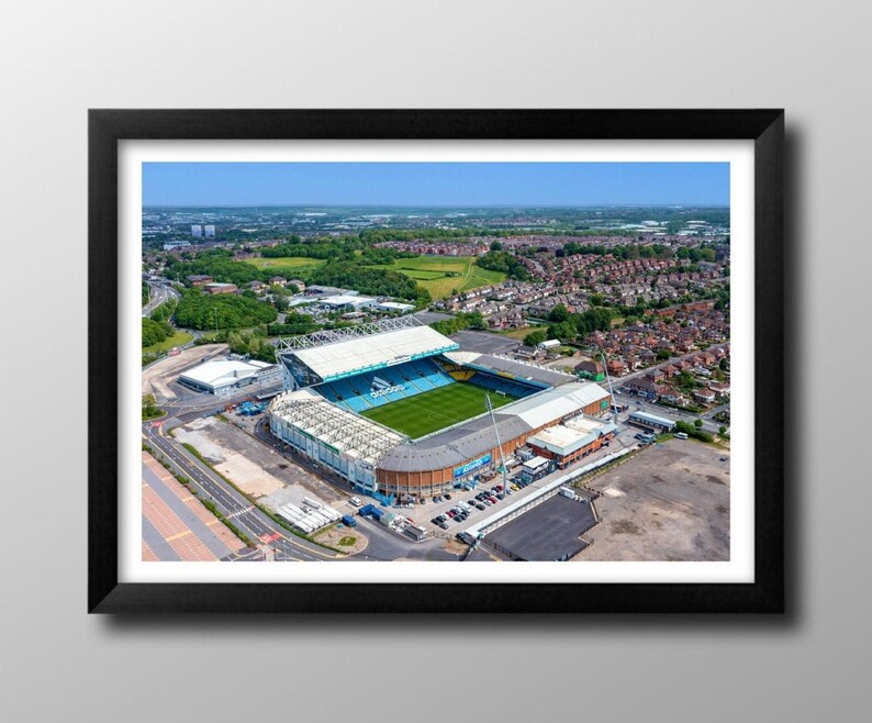 Leeds United Gifts, Elland Road Stadium, Framed Print. Wall Art, Poster