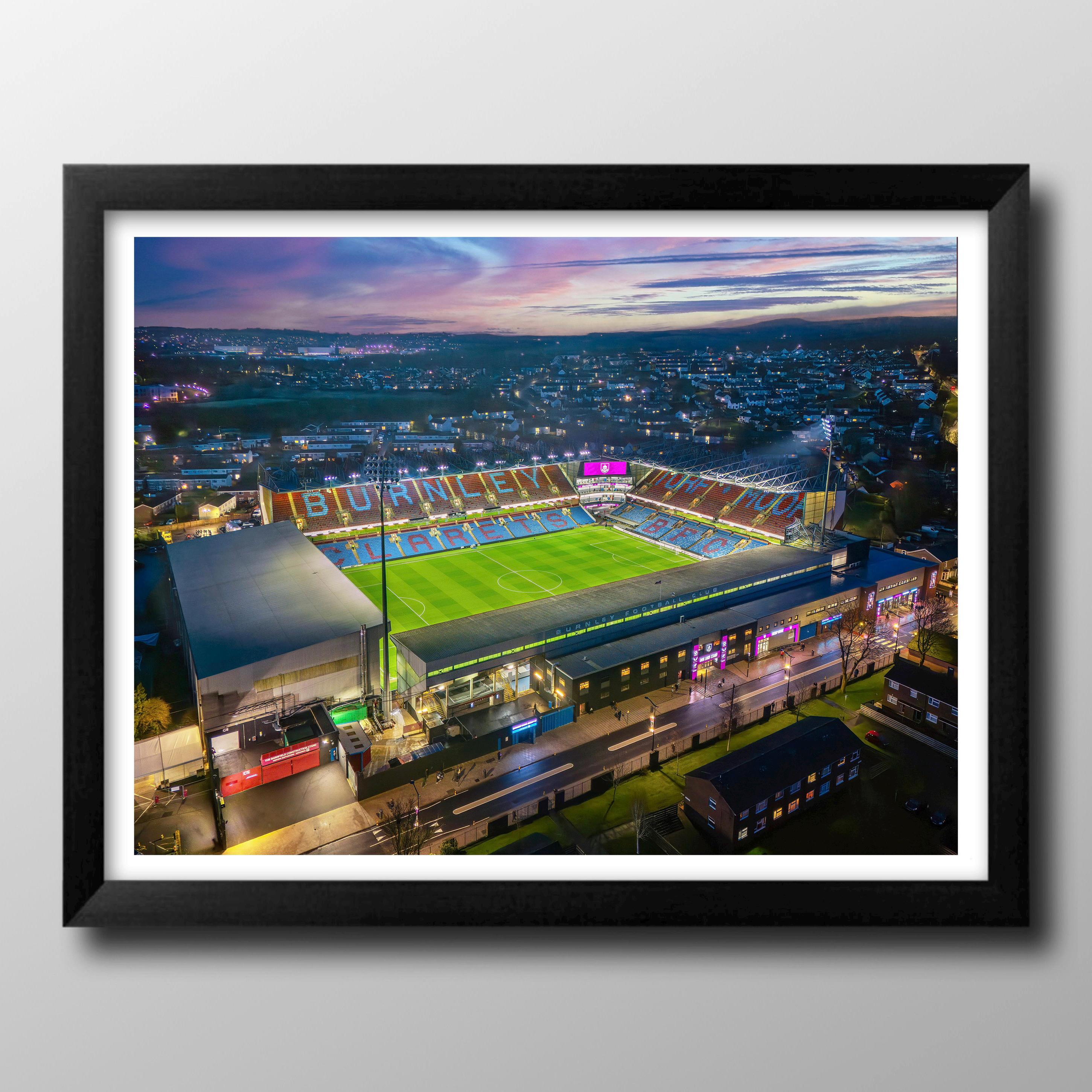 Burnley FC Gifts, Turf Moor Stadium Framed Print, the Clarets. Wall Art ...