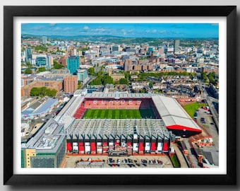 Sheffield United Gifts, Bramall Lane Stadium Framed Print. The Blades. Wall Art, Poster, Football Club, Memorabilia.