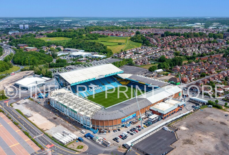 Leeds United Gifts, Elland Road Stadium, Framed Print. Wall Art, Poster