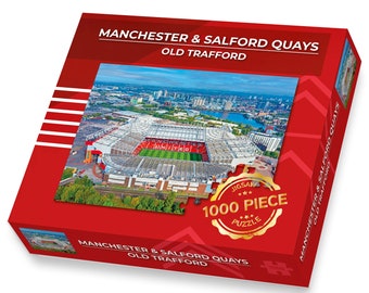 Manchester United, Old Trafford Jigsaw - Salford Quays. 1000 Pieces - Completed size 69 cm x 48 cm
