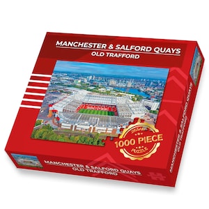 Manchester United-cadeaus, Old Trafford-puzzel - Salford Quays. Puzzel van 1000 stukjes. De Rode Duivels.