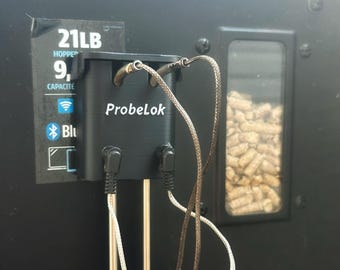 Soporte magnético para sonda de temperatura para barbacoa ProbeLok: sujeta firmemente dos sondas de termómetro para carne. Accesorio para parrilla y ahumador.