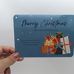 Weihnachtskarte, A6, liniert auf der Rückseite, Postkarte, Weihnachtskarte, Weihnachtspostkarte, Geschenke