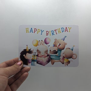 Geburtstagskarte "Tiere", DIN A6, Grußkarte, Postkarte Geburtstag, Glückwunschkarte, Happy Birthday, Kindergeburtstag