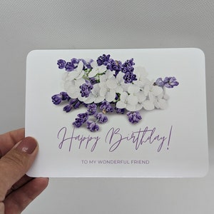 Carte de vœux, carte postale, carte d'anniversaire, DIN A6, lignée, Joyeux anniversaire « Joyeux anniversaire à mon merveilleux ami »
