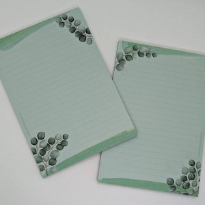 Briefpapier Block A5 beidseitig bedruckt und liniert "Eukalyptus", Motivpapier, Notizblock, Briefblock, DIN A5