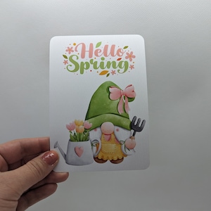 Postkarte "Frühlingstroll Gießkanne", DIN A6, Grußkarte, Postkarte Frühling, Frühlingstroll, Troll, Garten, Gnom