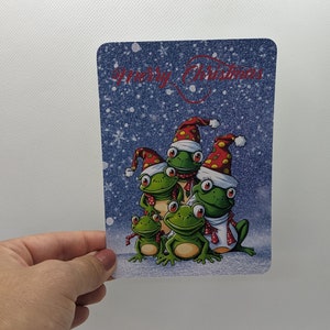 Carte postale « Grenouilles », DIN A6, carte de vœux de Noël, carte de Noël