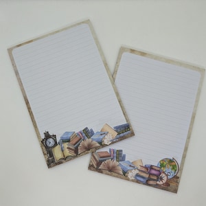 Briefpapier Block A5 beidseitig bedruckt und liniert "Bücher 3.0", Notizblock, Briefblock, DIN A5, Briefpapier, Schreibblock