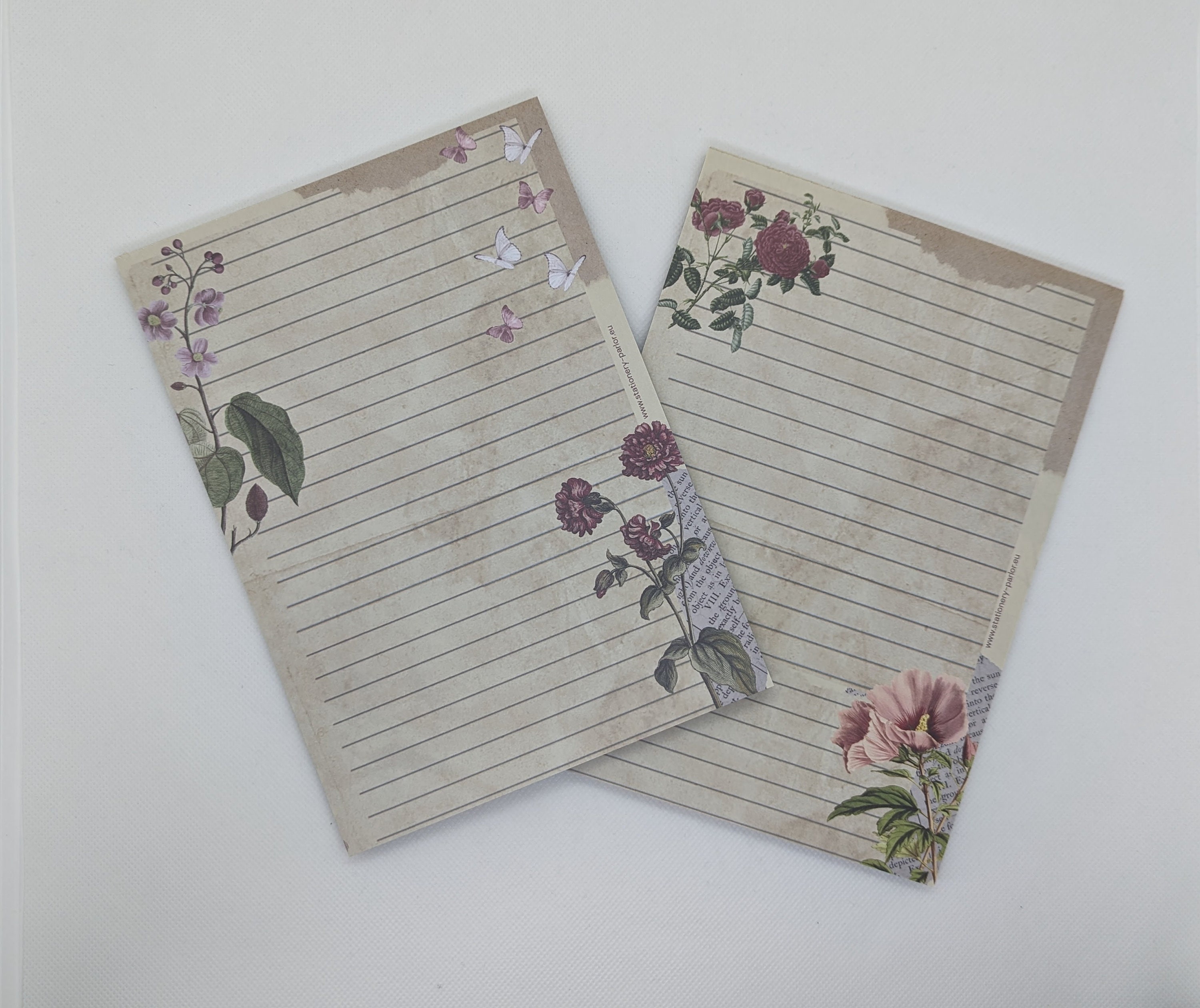 A5 Letter Paper Stationery Paper Vintage Design Double Sided for Letter Writing, Size: Style 7
