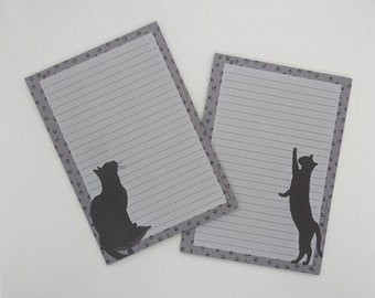 Briefpapier Block A5 beidseitig bedruckt und liniert "Katzen", Motivpapier, Notizblock, Briefblock, DIN A5, Briefpapier, Katze