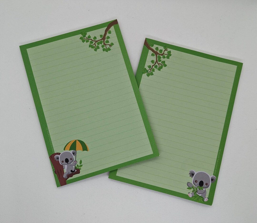 Stationery Pad A5 Printed on Both Sides and Lined Etsy