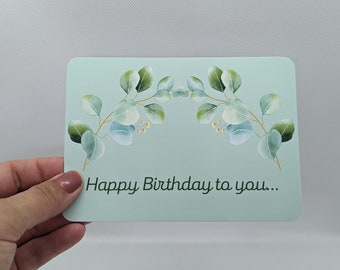 Carte de vœux, carte postale, carte d'anniversaire, DIN A6, lignée, Joyeux anniversaire « Joyeux anniversaire à toi »