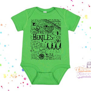 TB Classic Rock Band Baby Onesie® - Baby Rock Band Shirt, Hippie Onesie®, Musician Baby Gift