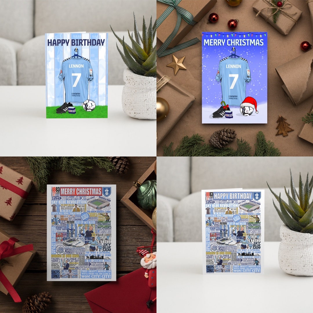 Pnc368 Cardiff City Christmas Card Xmas A5 Personalised Greetings Can Be Created For Any Event A5 Personalised Greetings Cards By Gifts For All 2016 From Derbyshire UK