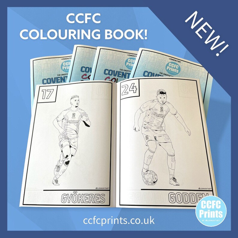 Coventry City 202223 Colouring Book v2 CCFC Gifts CCFC Etsy Canada