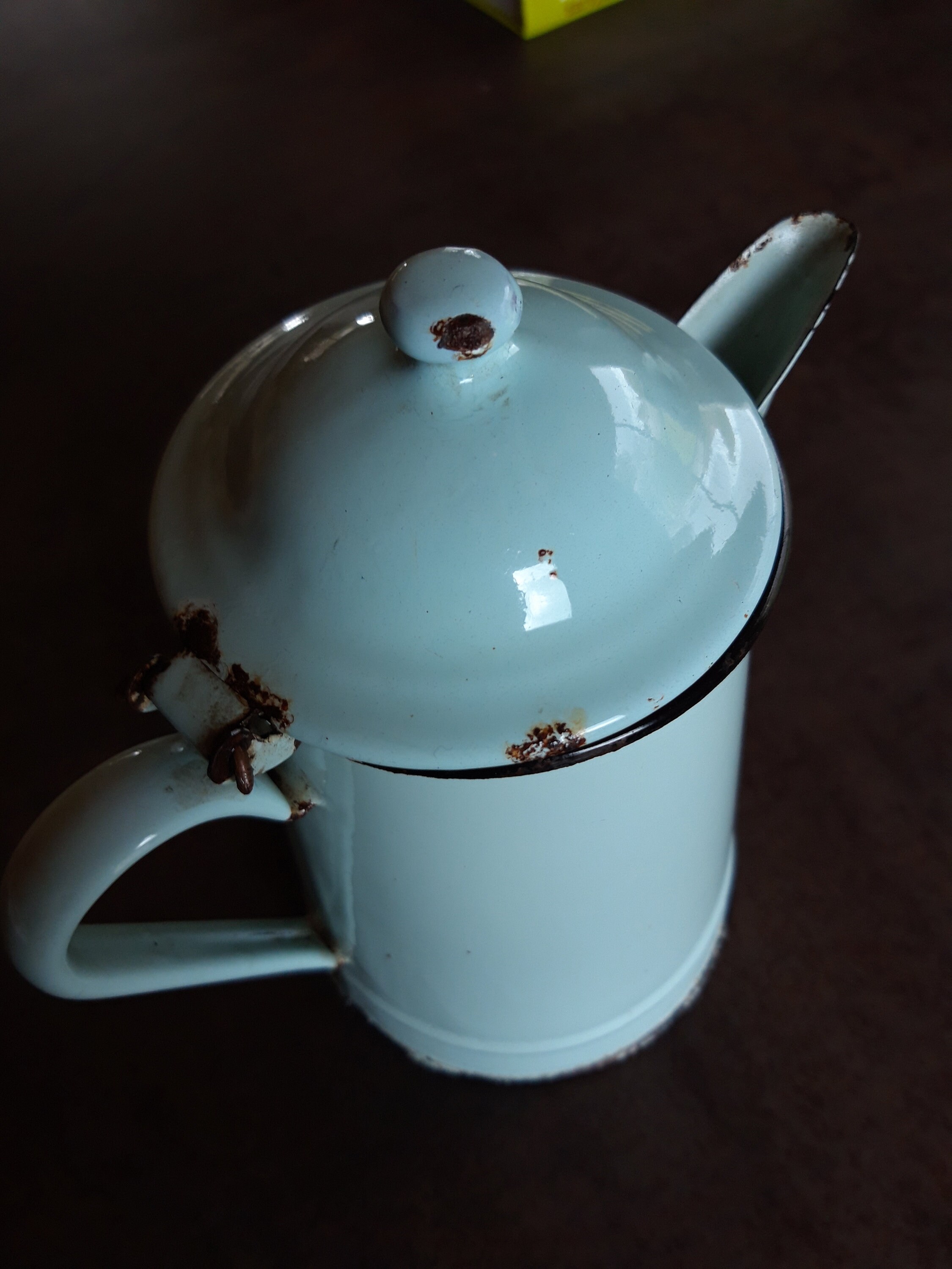 Cafetière Vintage Métal Émaillé
