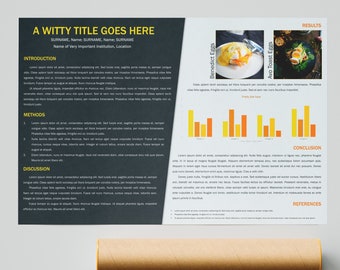 Scientific Poster Template in Powerpoint | Eggscelent | Academic or Research Poster template | Landscape