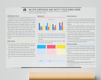 Scientific Poster Template in Powerpoint | Flat | Landscape | Academic Research Poster template