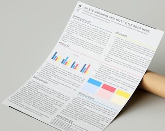 Scientific Poster Template in Powerpoint | Flat | Academic or Research Poster template