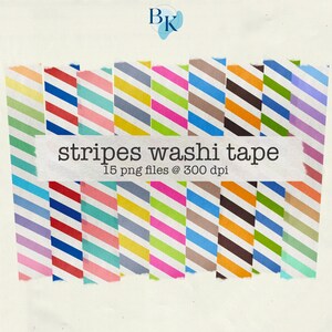 Cinta washi digital a rayas | Imágenes Prediseñadas de pegatinas | formato png