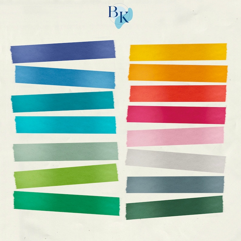 Digital Bright Washi Tape | Clipart Stickers for Digital Planner ...