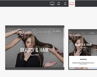 Hair Salon | Beauty Therapist | Beauticians Website Template | Website Builder | FREE DOMAIN & 12 Months Hosting