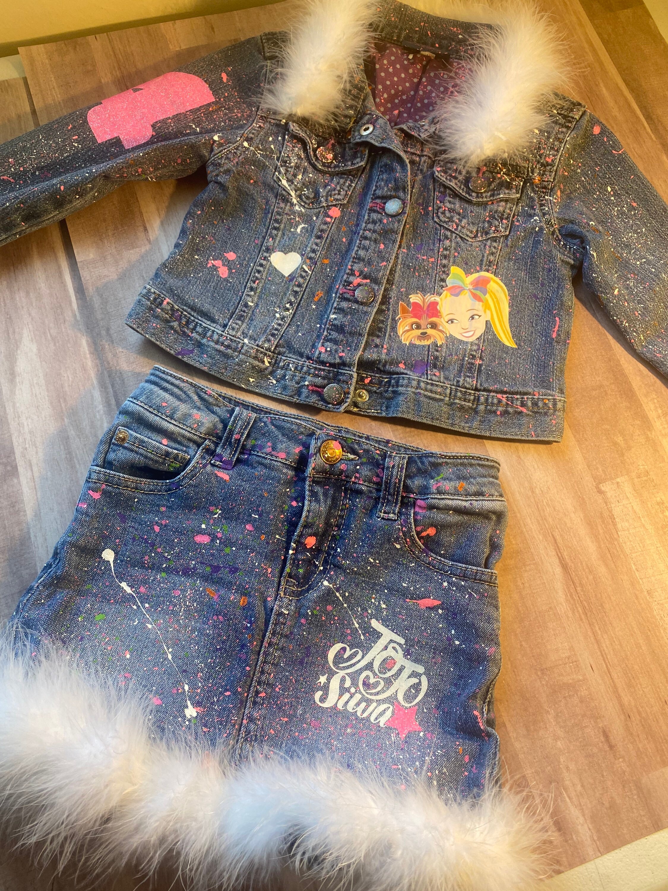 Customized Jojo Siwa Denim Jacket Personalized Birthday Outfit