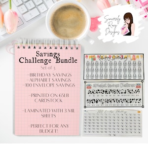A6 Savings Challenge Bundle Set of 3