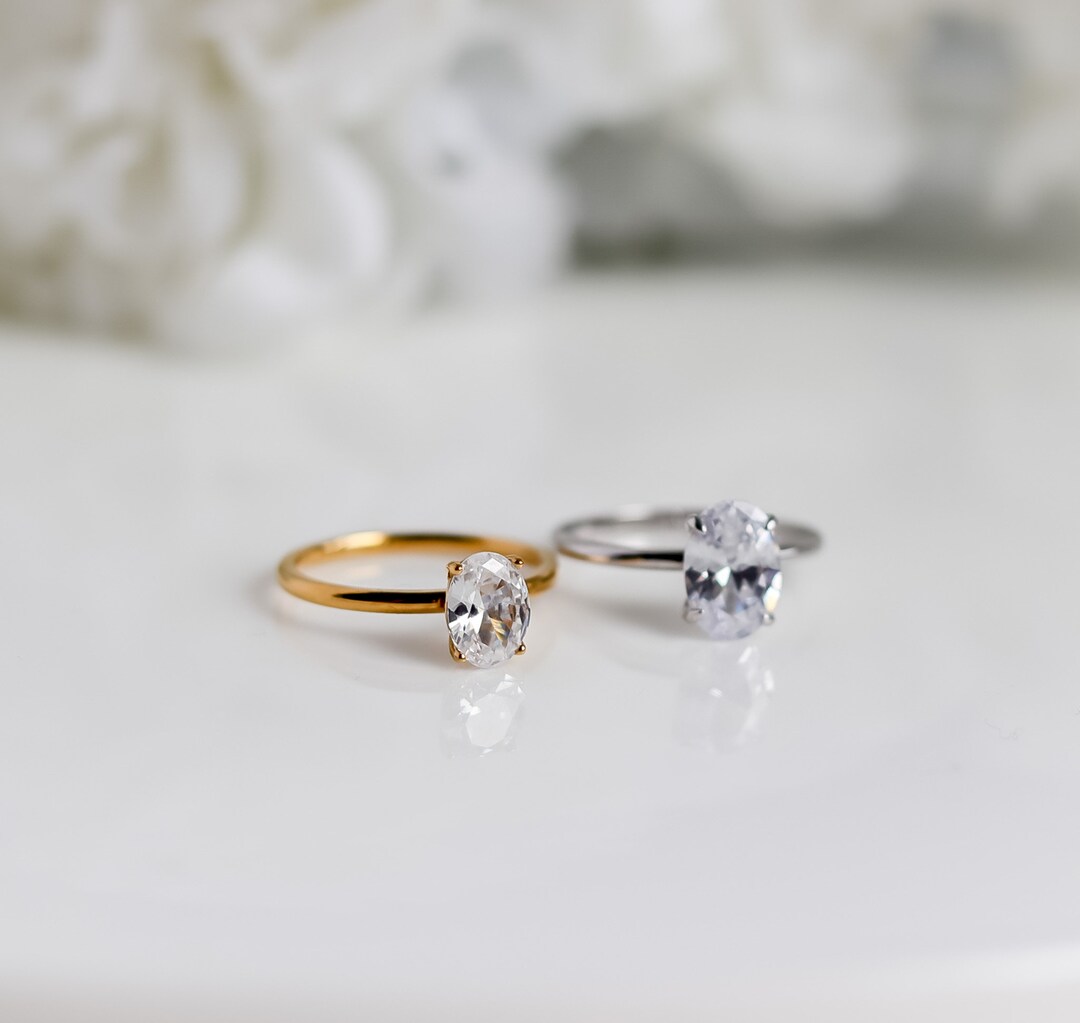 Engagement Ring 1 CT Solitaire Ring Diamond Ring Wedding Ring Promise ...