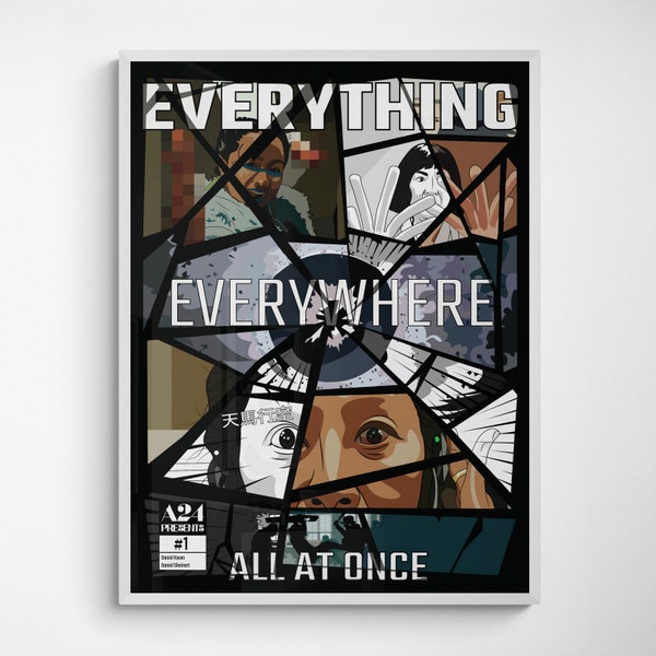 Affiche Everything Everywhere All At Once | Affiche de film personnalisée | Impression d'art | Culture populaire | Peinture murale