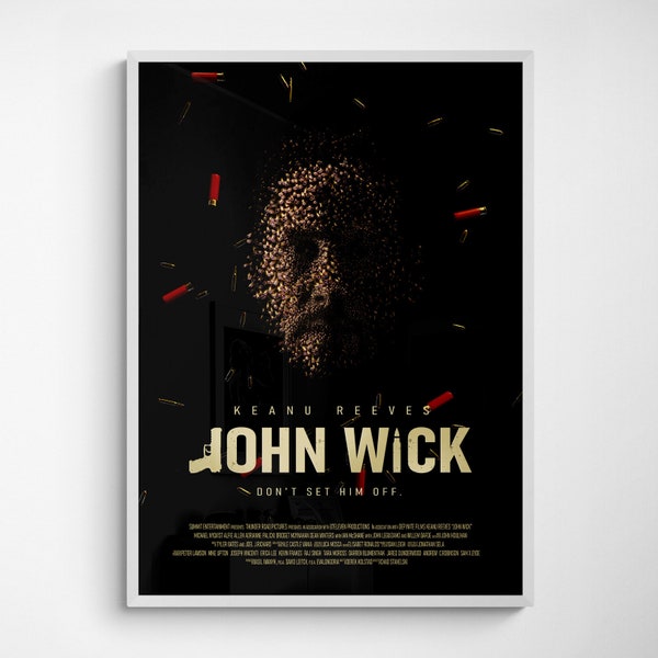 Affiche John Wick | Affiche de film personnalisée | Impression d'art | Culture populaire | Peinture murale