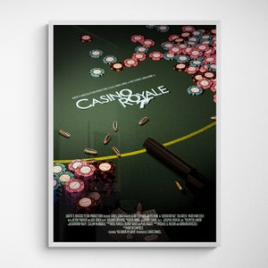 Affiche de Casino Royale | Affiche de film personnalisée | James Bond 007 | Impression d&#39;art | Culture populaire | Art mural
