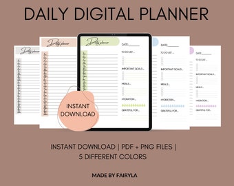 Daily Planner | Daily Printable Planner | Day Planner | Schedule Planner | To Do List Planner | Hourly Planner | Printable Planner | Dailys