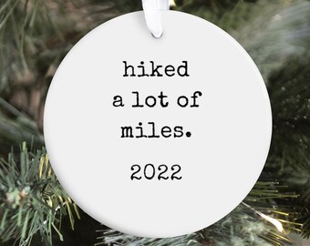 Hiking Ornament, Christmas Ornament Hiker, Stocking Stuffer Hiker, Hiking Gift, Outdoorsy Gift, Trail Gift, Hiking Decor, Gift for Hiker