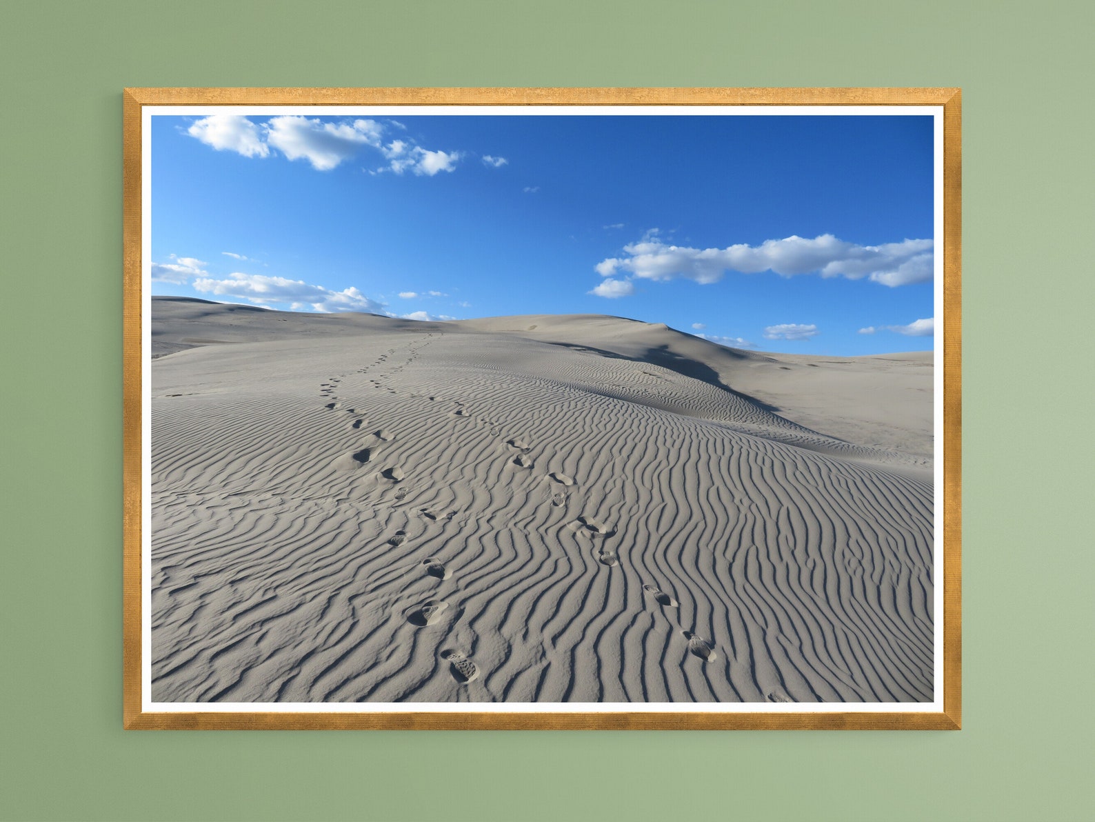 Footprints in the Sand Wall Art Sand Dunes Photography Etsy